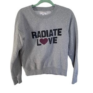 Spiritual Gangster Gray Radiate Love Sweatshirt Size Medium EUC